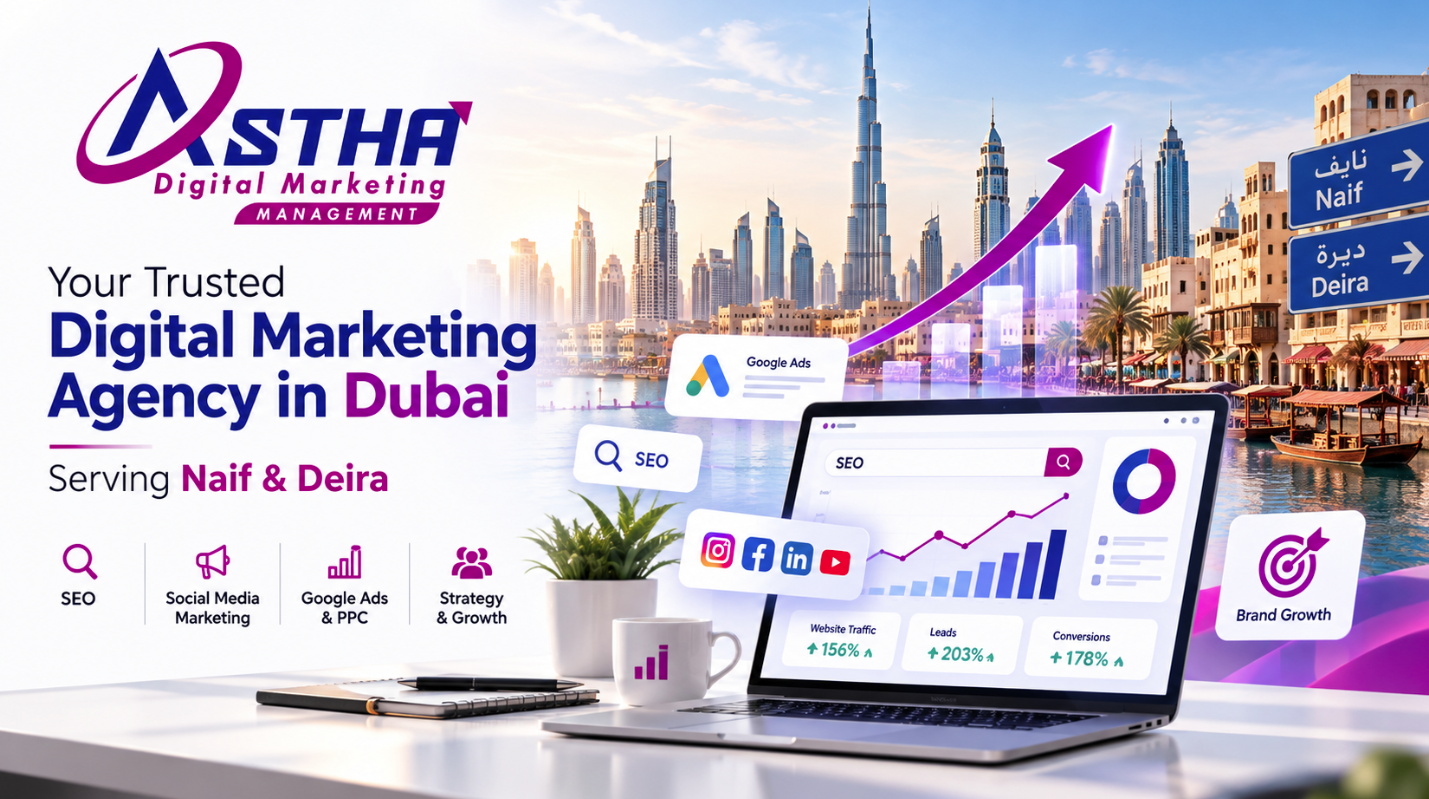 Best Digital Marketing Agency in Naif and Deira: 7 Powerful Ways ASTHA Drives Business Growth  